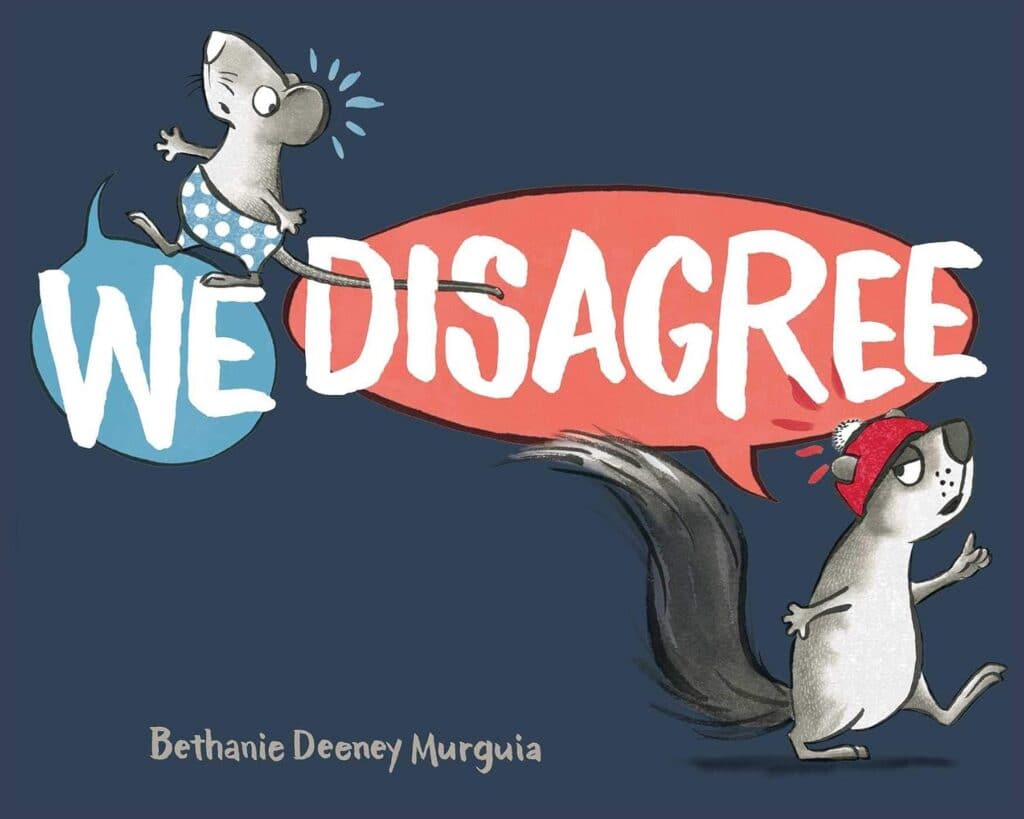 book cover with each word of title uttered by a different animal in a different color