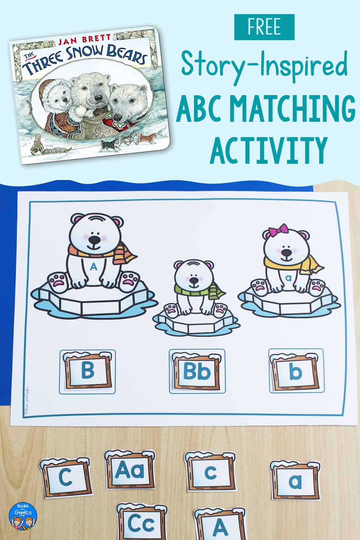 Uppercase Lowercase Letter Match Activity Inspired by The Three Snow Bears