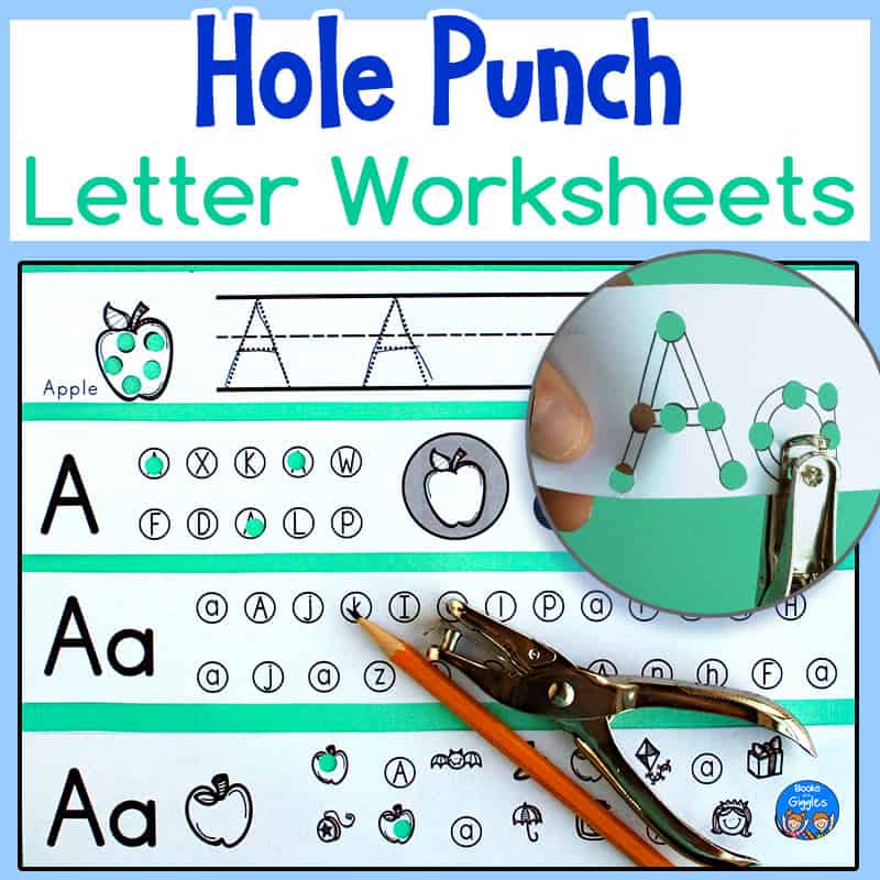 hole punch letter worksheets