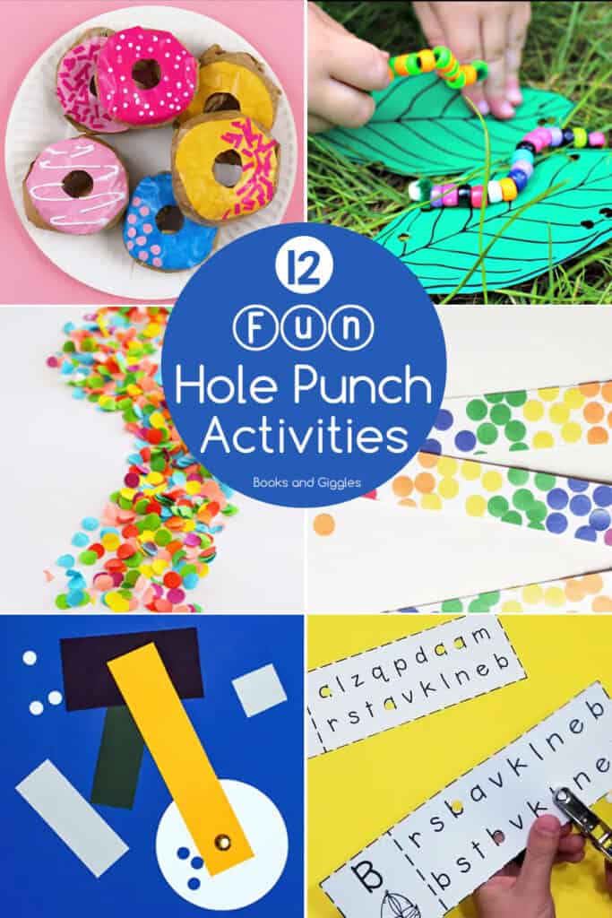 collage of hole punch activities
