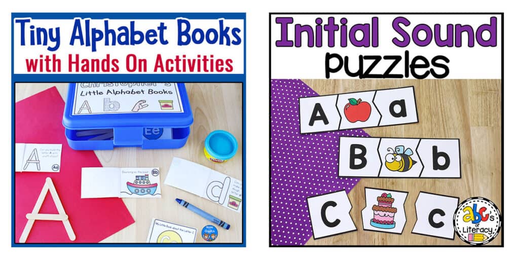 Tiny Alphabet Books and Initial Sound Puzzles covers